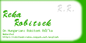 reka robitsek business card